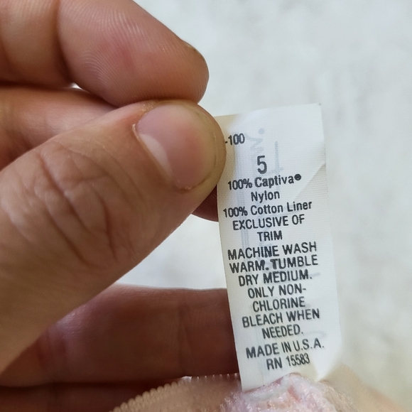 NEW Vintage Pink Satin Granny Panties Size 5 high waist full coverage nylon - Picture 6 of 6